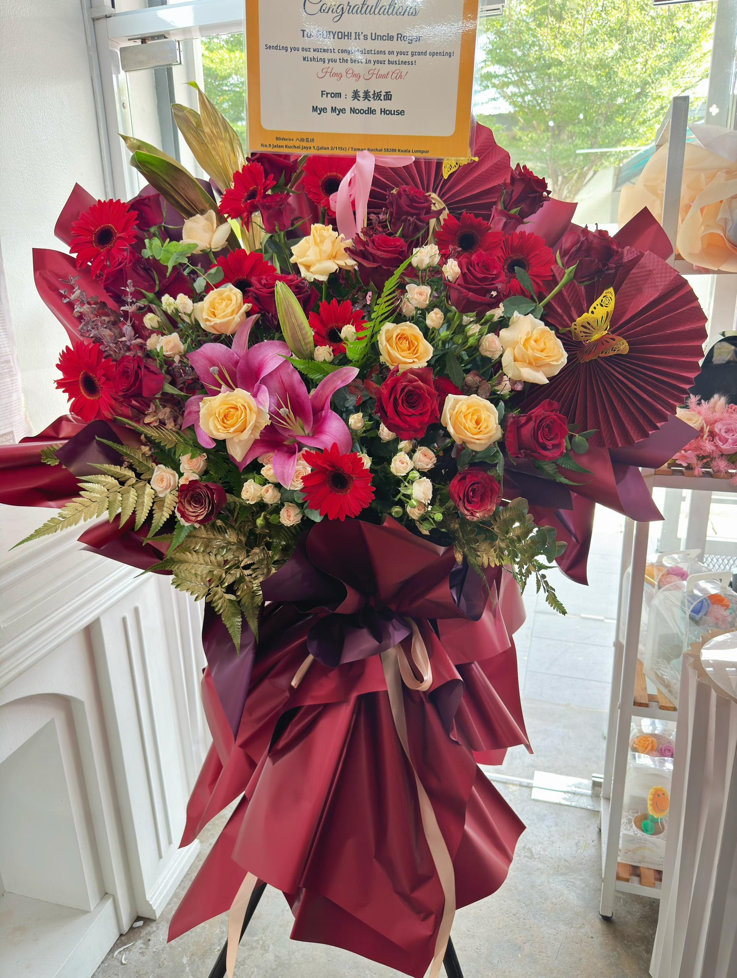 开幕花篮、开张花牌、开业气球花架 - 马来西亚吉隆坡花店 |Kuchai Lama KL Flower Shop