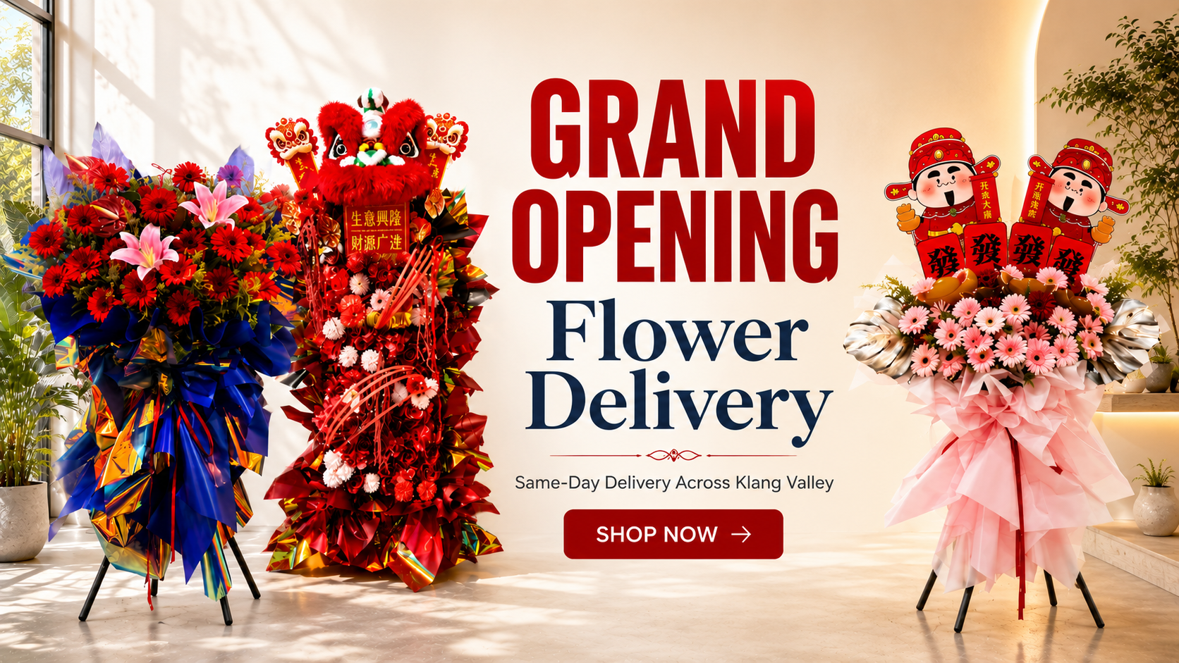 KL Florist Same-Day Grand Opening Flower Delivery Kuala Lumpur