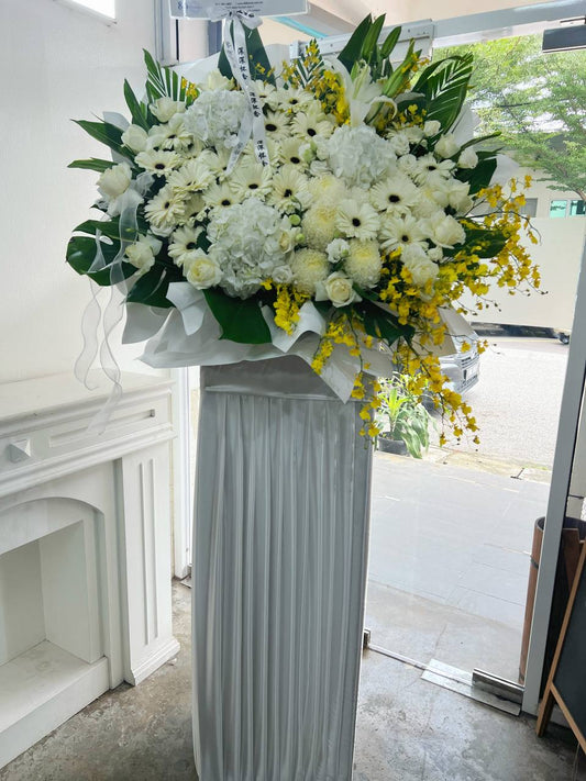 Nirvana Funeral Flower Box Stand - Florist Sg Besi