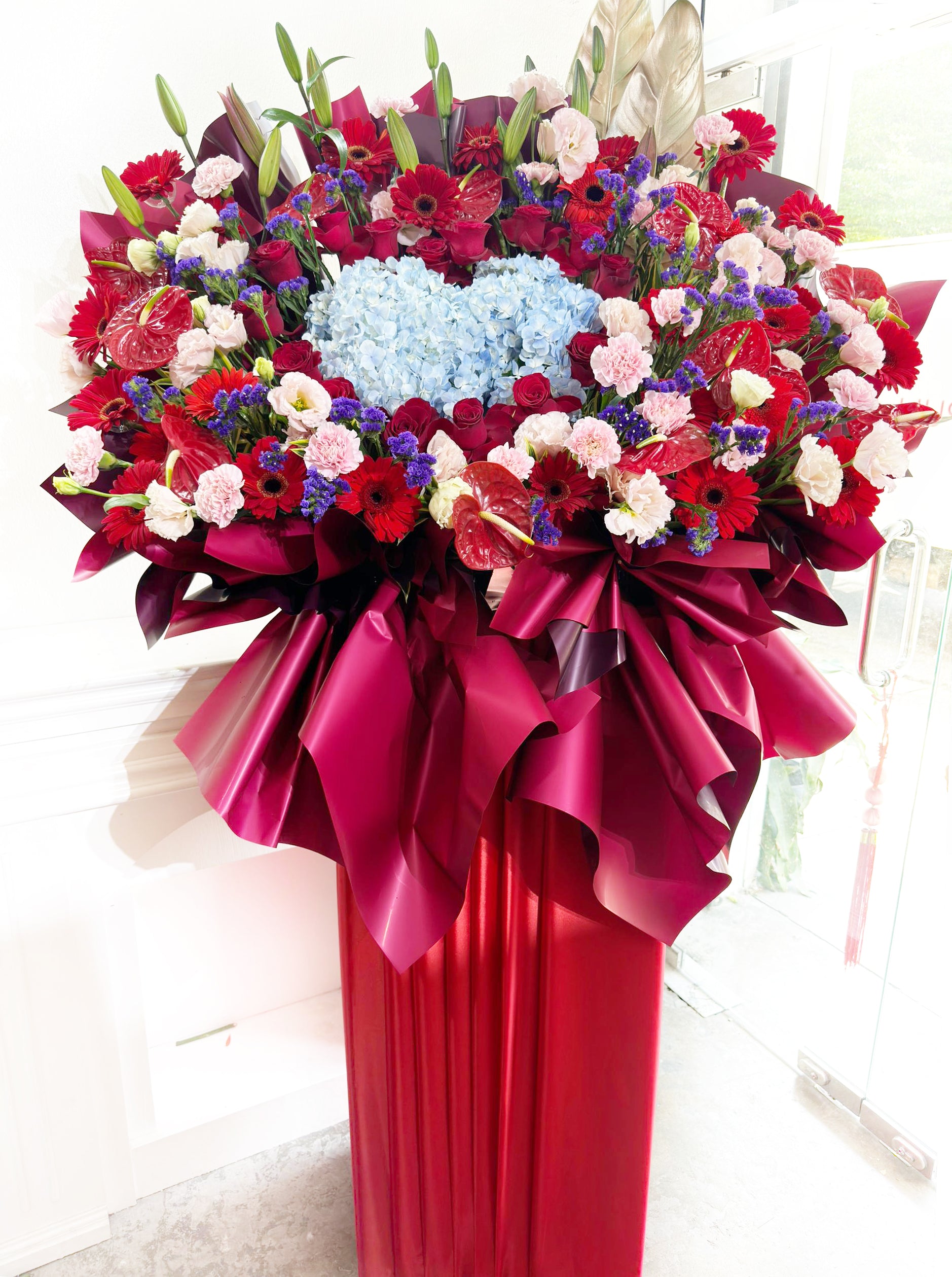 KL Kuchai Lama Florist - Combo Super Red Grand Opening Flower Stand