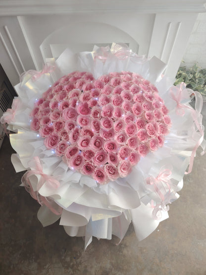 Flower Shop KL - Luxurious 99 Roselle Roses Bouquet