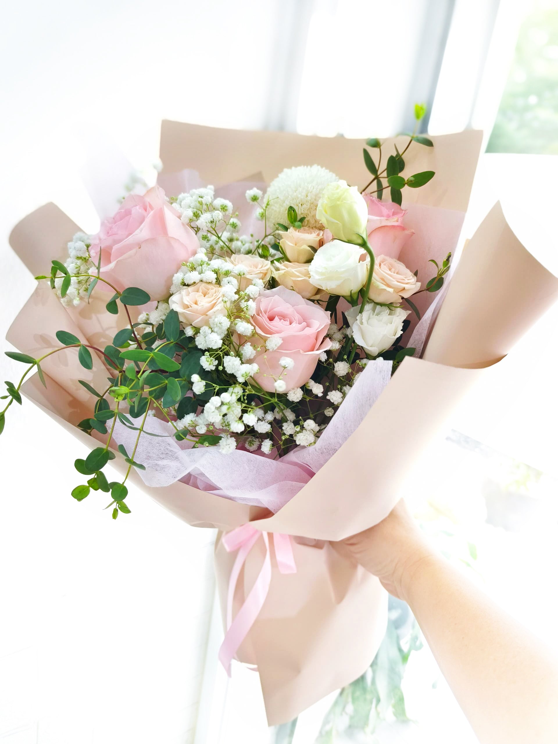 Pink Charm Bouquet, Free Delivery, Kuchai Lama, Birthday, Surprise Flower Free Delivery