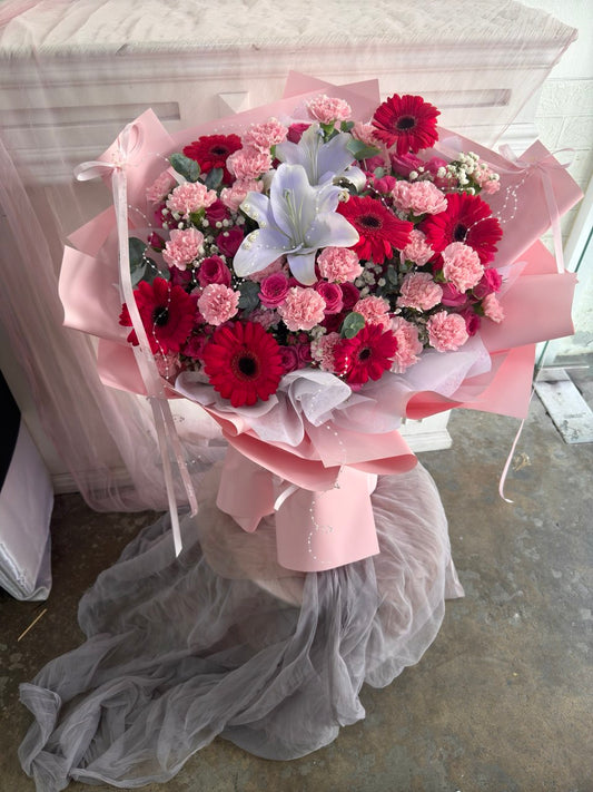 Pink Carnation Bouquet - Kepong