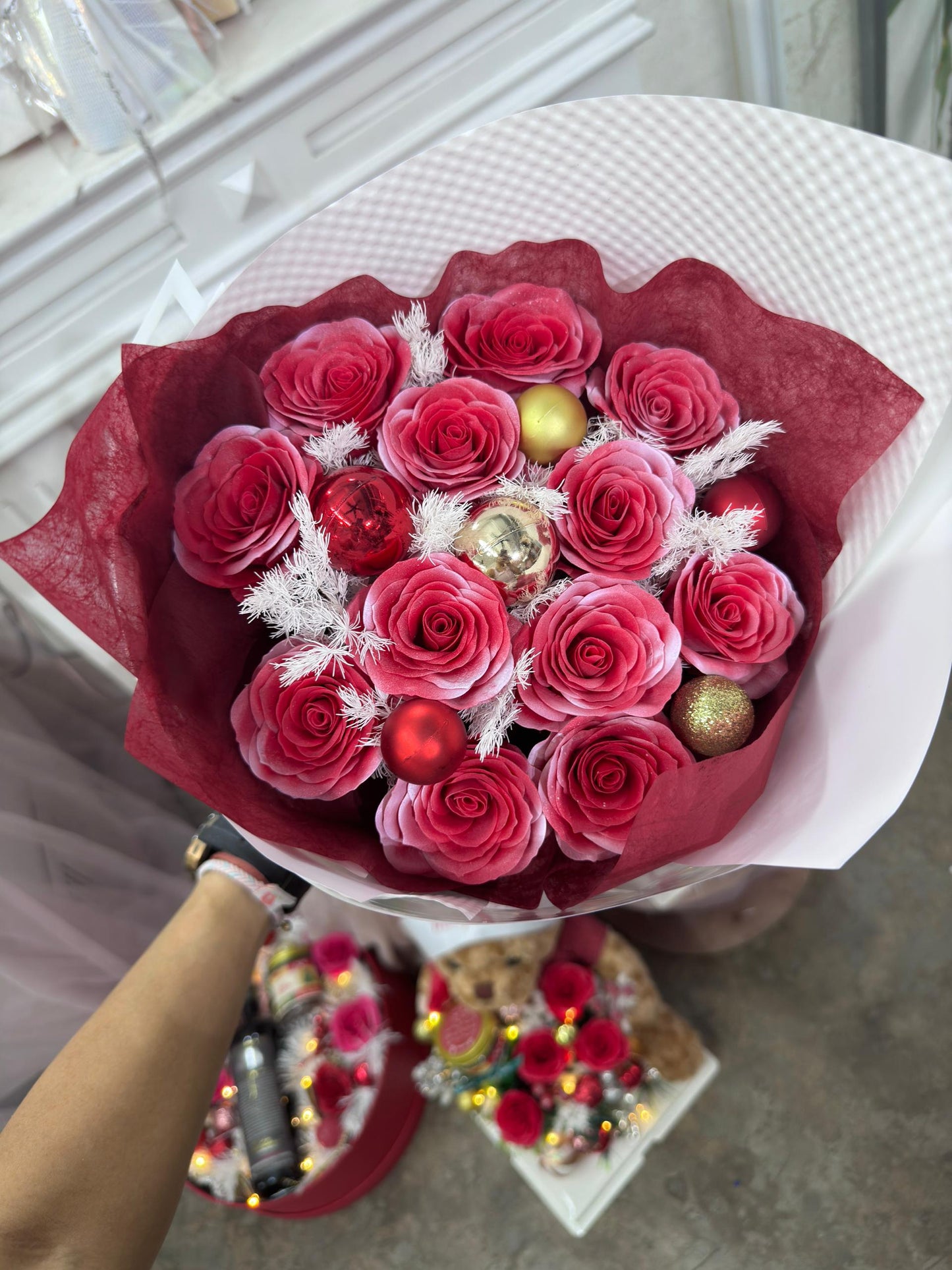 圣诞节香皂花束 Bukit Jalil Florist Christmas Soap Flower Bouquet delivery in KL