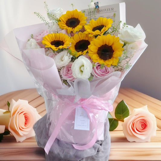 SunFlowerw Bouquet | SunnyPink Sunflowers S07