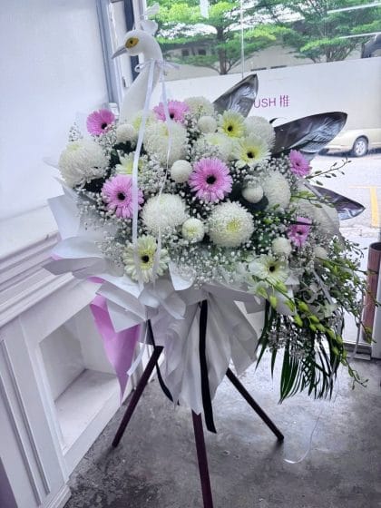 Nirvana Funeral Flower Stand Delivery in Sg Besi
