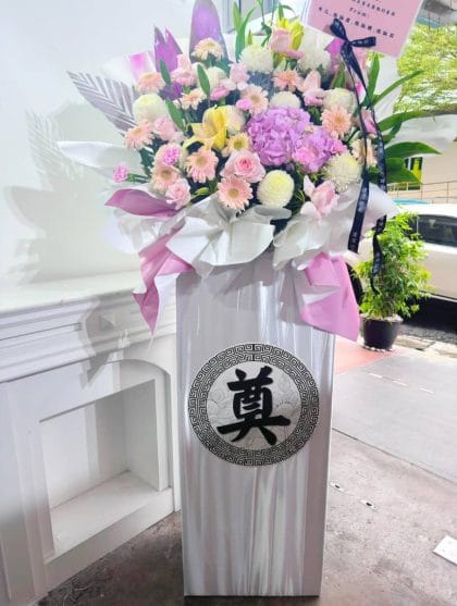 【女性丧礼往生花篮】 80iflorist 花店专接白事订单