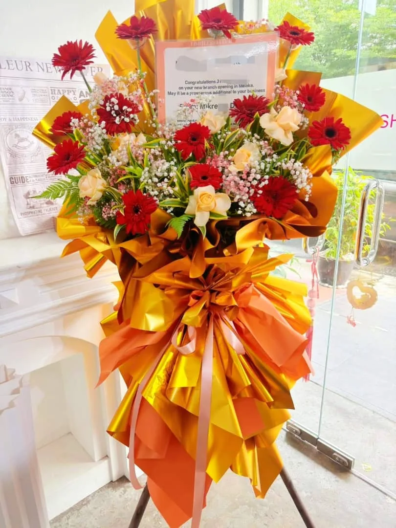 开张开幕花篮祝贺新店开业，KL 和 Selangor 地区配送