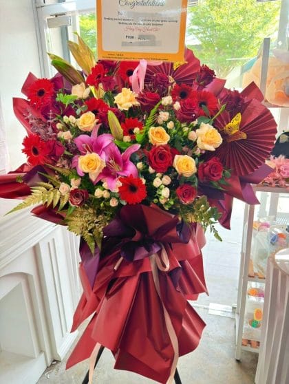 开幕花篮、开张花牌、开业气球花架 - 马来西亚吉隆坡花店 |Kuchai Lama KL Flower Shop
