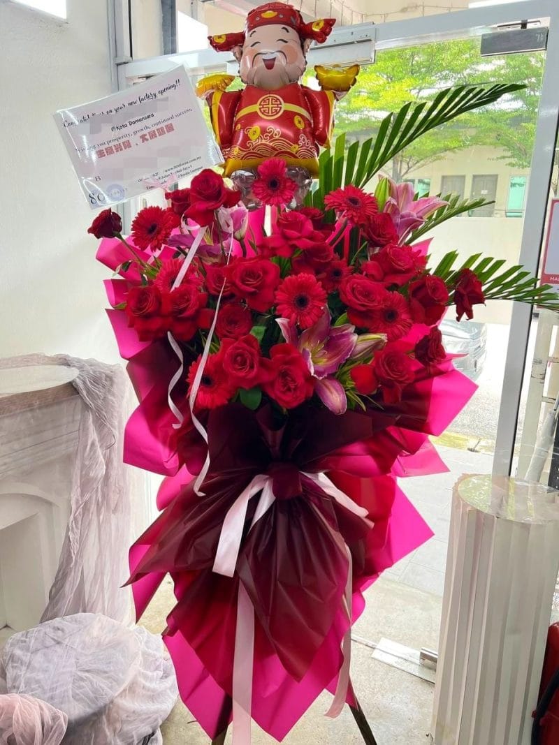 Cai Shen Ye Flower Stand for Grand Opening Ceremony in Puchong