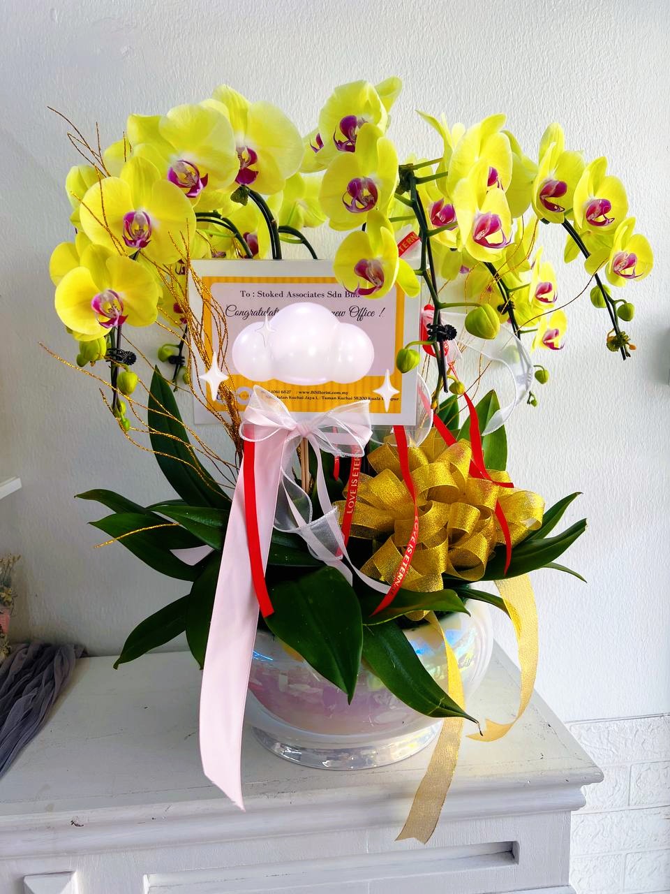 Grand Opening Flower Box with Fresh Phalaenopsis Orchid – GT3