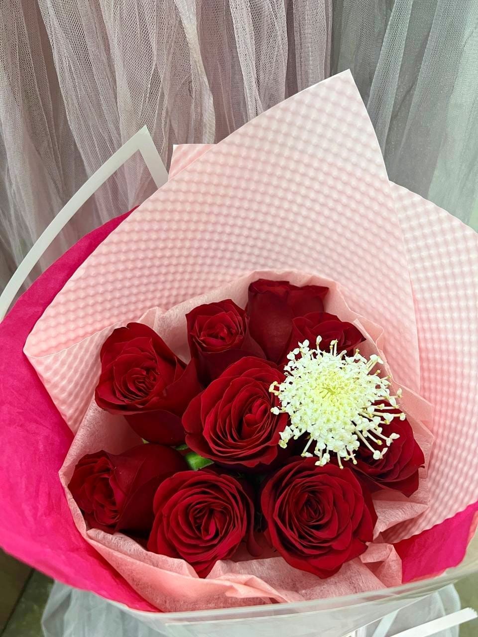 Taman Desa Florist - Fresh Deep Red Rose Flower Bouquet