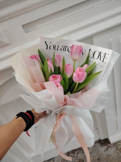 Fresh Pink Tulip Bouquet – TF1