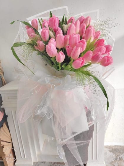 Fresh Pink Tulip Bouquet – TF3