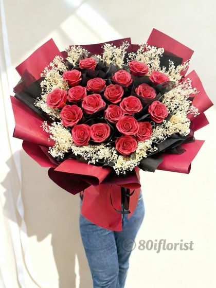 19朵香皂玫瑰花束 | 19 Soap RED  Rose Bouquet - SF01